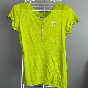 HOLLISTER Woman/Girls Bright Green Shirt